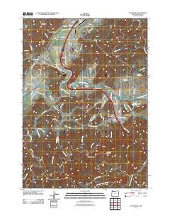 2011 Map of Canyonville, 2011 Print