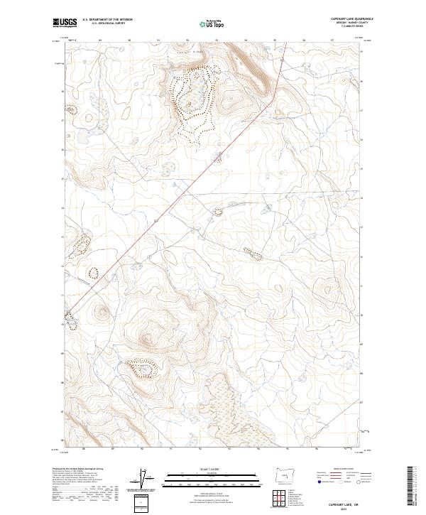 2023 Map of Capehart Lake, 2023 Print