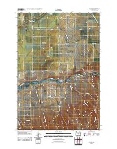 2011 Map of Cayuse, 2011 Print