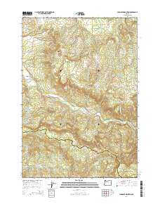 2014 Map of Chandler Mountain, 2014 Print