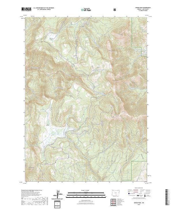 2023 Map of Crook Peak, 2023 Print