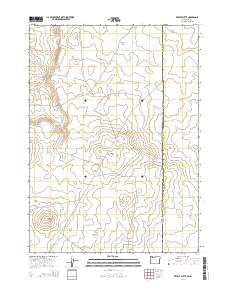 2014 Map of Defeat Butte, 2014 Print