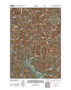 2011 Map of Euchre Mountain, 2011 Print