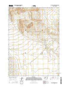 2014 Map of Flat Top Mountain, 2014 Print