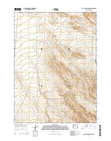 2014 Map of Flat Top Mountain SE, 2014 Print