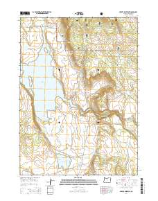 2014 Map of Gerber Reservoir, 2014 Print
