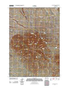 2011 Map of Glass Buttes, 2011 Print