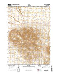 2014 Map of Glass Buttes, 2014 Print