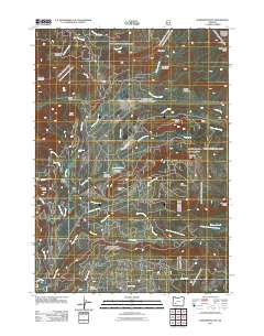 2011 Map of Hamaker Butte, 2011 Print