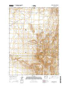 2014 Map of Hampton Butte, 2014 Print