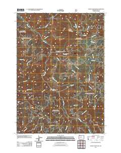 2011 Map of Harvey Mountain, 2011 Print