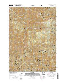 2014 Map of Harvey Mountain, 2014 Print