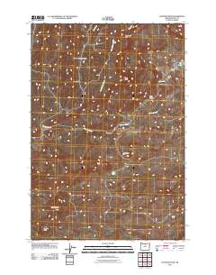 2011 Map of Hastings Peak, 2011 Print