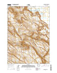 2014 Map of Jackass Butte, 2014 Print