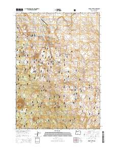 2014 Map of Kelsey Butte, 2014 Print