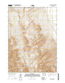 2014 Map of Ladycomb Peak, 2014 Print