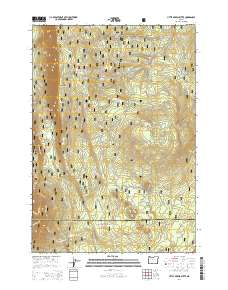 2014 Map of Little Akawa Butte, 2014 Print