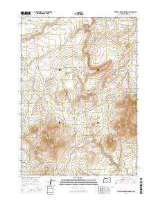 2014 Map of Little Juniper Mountain, 2014 Print