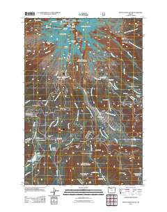 2011 Map of Mount Hood South, 2011 Print