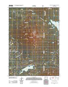 2011 Map of Mount McLoughlin, 2011 Print