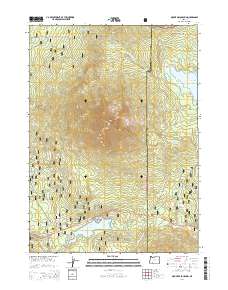 2014 Map of Mount McLoughlin, 2014 Print