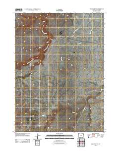 2011 Map of Oregon Butte, 2011 Print