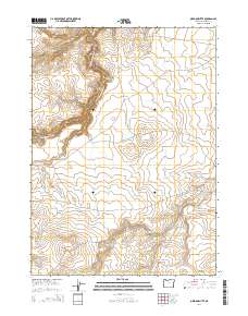2014 Map of Oregon Butte, 2014 Print