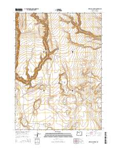 2014 Map of Orejana Canyon, 2014 Print