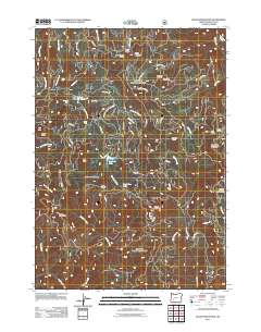 2011 Map of Quartz Mountain, 2011 Print