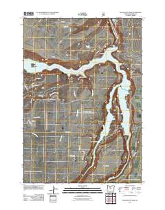 2011 Map of Round Butte Dam, 2011 Print