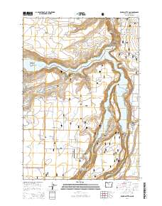 2014 Map of Round Butte Dam, 2014 Print