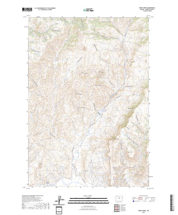 2023 Map of Rowe Creek, 2023 Print