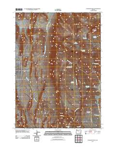 2011 Map of Ryegrass Butte, 2011 Print
