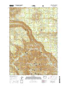 2014 Map of Shitike Butte, 2014 Print