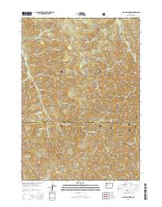2014 Map of Silica Mountain, 2014 Print