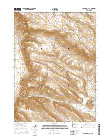 2014 Map of Skull Creek Butte, 2014 Print