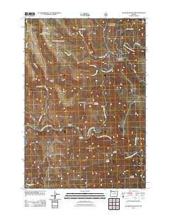 2011 Map of Slickear Mountain, 2011 Print