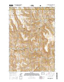 2014 Map of Slickear Mountain, 2014 Print