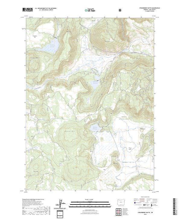 2023 Map of Strawberry Butte, 2023 Print