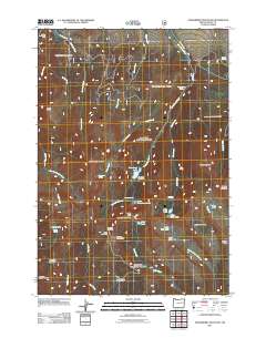 2011 Map of Strawberry Mountain, 2011 Print
