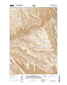 2014 Map of Swaggart Buttes, 2014 Print