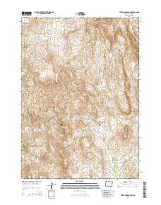 2014 Map of Three Fingers Rock, 2014 Print