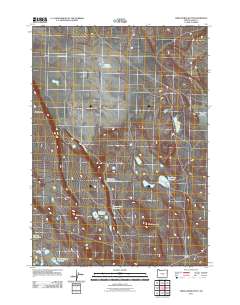 2011 Map of Tired Horse Butte, 2011 Print