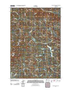 2011 Map of Trask Mountain, 2011 Print