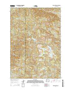 2014 Map of Trask Mountain, 2014 Print