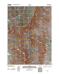 2011 Map of V Lake, 2011 Print