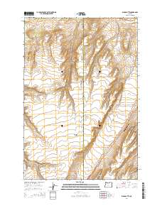 2014 Map of Ward Butte, 2014 Print