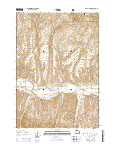 2014 Map of Wolfinger Butte, 2014 Print