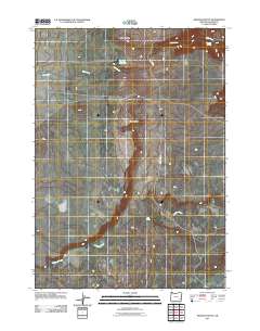 2011 Map of Wrangle Butte, 2011 Print