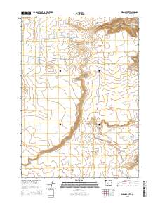 2014 Map of Wrangle Butte, 2014 Print